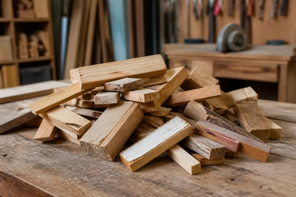 Donner une seconde vie aux chutes de bois de bricolage